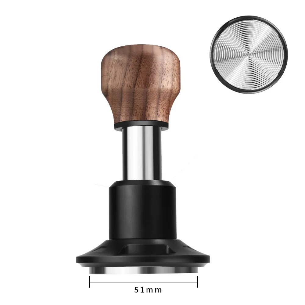 

Constant Force Espresso Tamper Stainless Steel Ripple Base Spring Loaded Coffee Tamper Constant Pressure 58.5mm 53mm 51mm