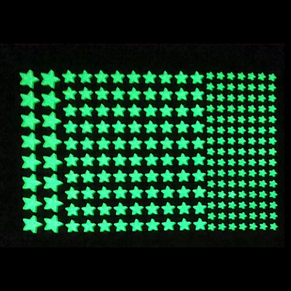

3D Fluorescent Wall Decals Glow Dark Stickers Luminous Paste DIY Light Bedroom Decor Kids Room