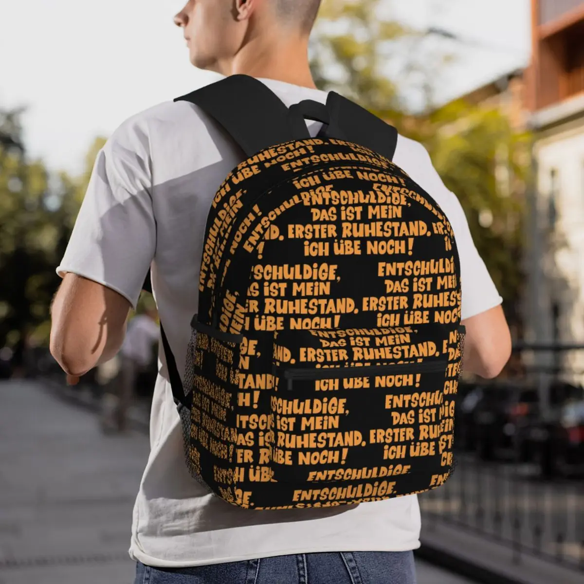 Loriot Pappa Ante Portas This Is My First Retirement Backpack Daypack Boys Girls BookBag School Bag Shoulder Bags for Men Women
