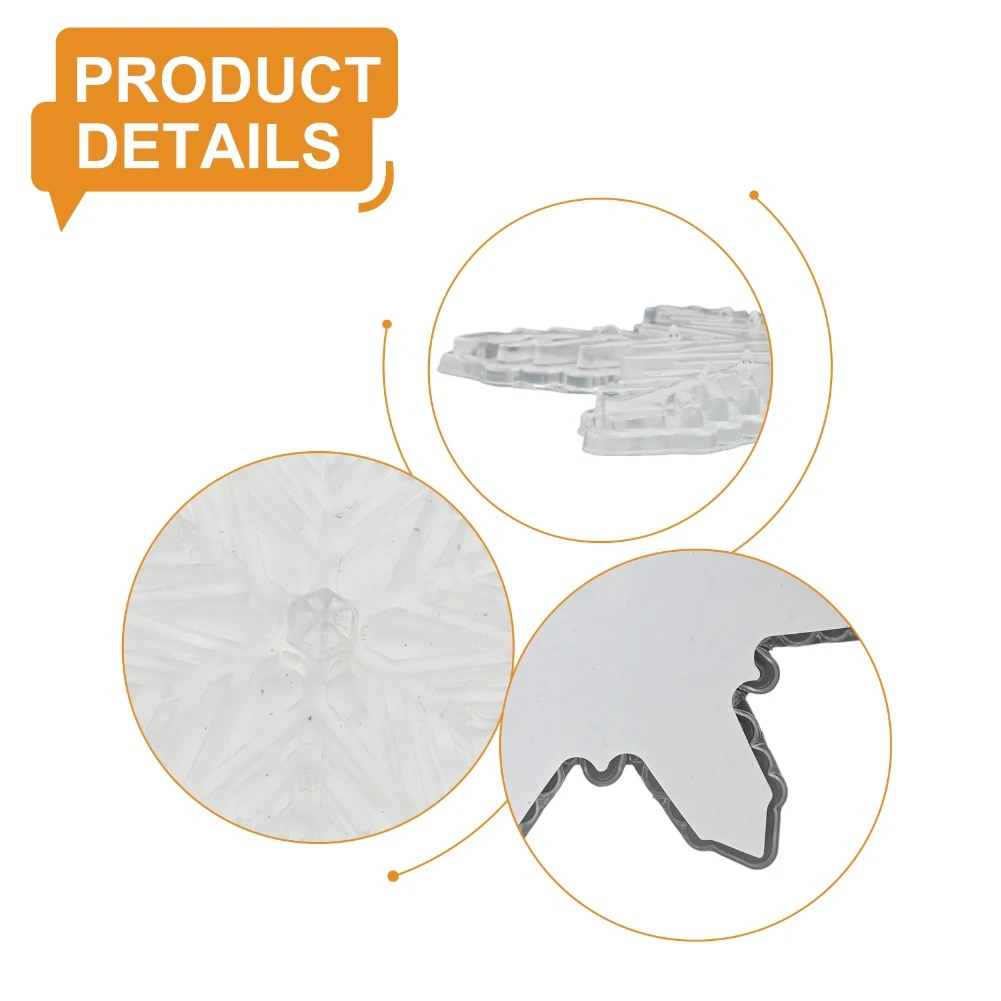 2pcs Snowboard Stomp Pads Plastic Snowflake Shape Anti-slip Sticker For Winter Snow Ice Snowboard Mat Replace Accessories