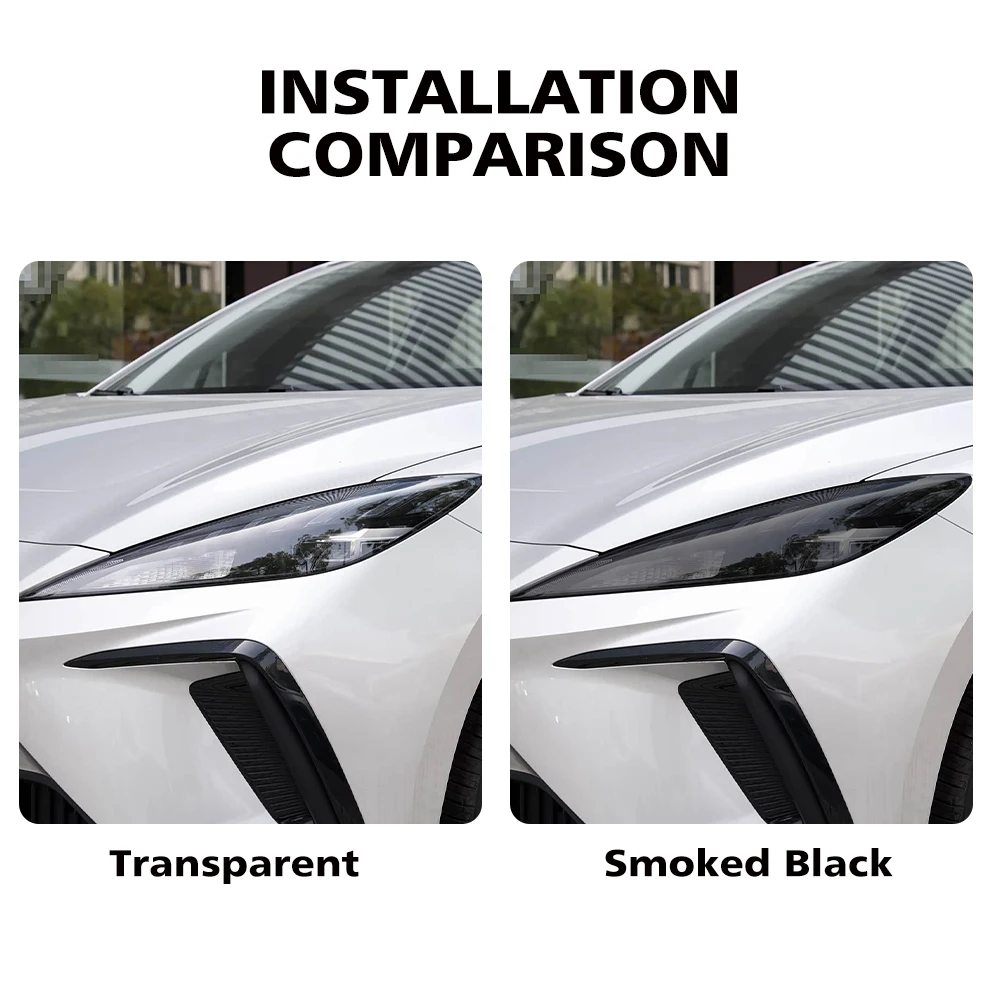 

Anti-Scratch TPU PPF Headlight Cover for MG4 EV 2025-2026 High Gloss Smoke Black Pre-Cut Vinyl Wrapping Protection Film Kit
