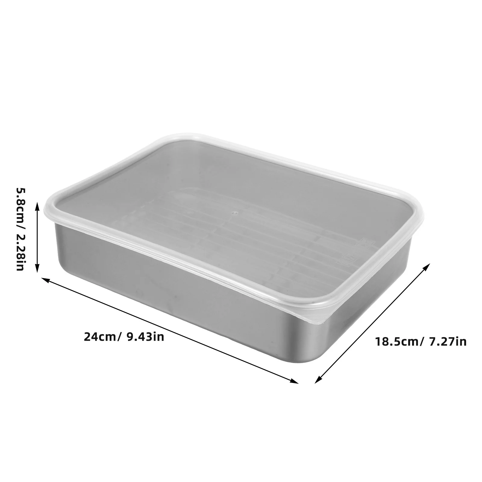 صندوق تخزين الطعام متعدد الوظائف من الفولاذ المقاوم للصدأ، صينية تجميد الزلابية، منظم الثلاجة، حاوية المطبخ واللحم #4