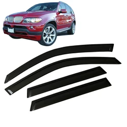 Window Visor for BMW X5 E53 2000 2001 2002 2003 2004 2005 2006 Weathershied Door Visor Wind Sun Rain Guards Side Window Auto