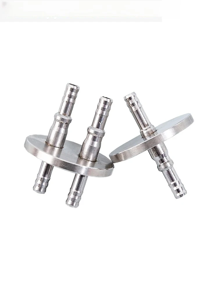 

Stainless steel feeding bottle cap 1/2/3/4 through hole GL45 bottle cap laboratory fermentor feeding bottle does not contain