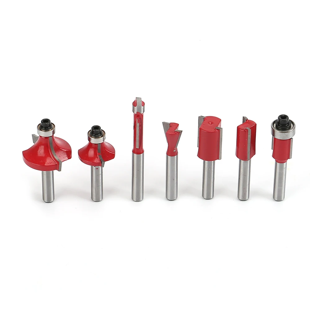 Set di frese da 15 pezzi manico da 6.35mm per macchina da taglio macchina per incidere finitura in metallo duro taglio lavorazione del legno