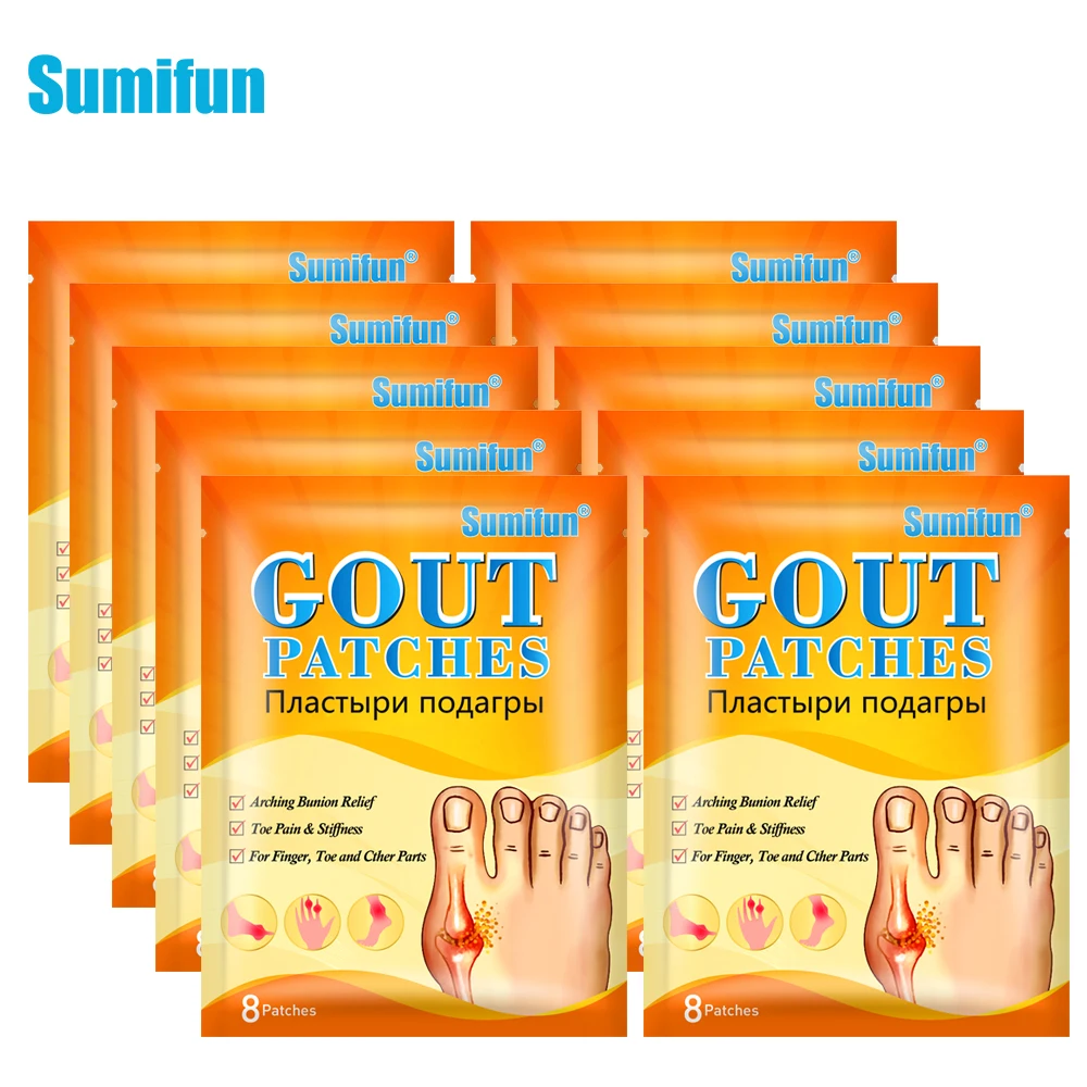 

80pcs=10Bags Foot Gout Treatment Patch Thumb Corrector Sticker Finger Hallux Toe Bunion Pain Relief Medical Plaster Health Care