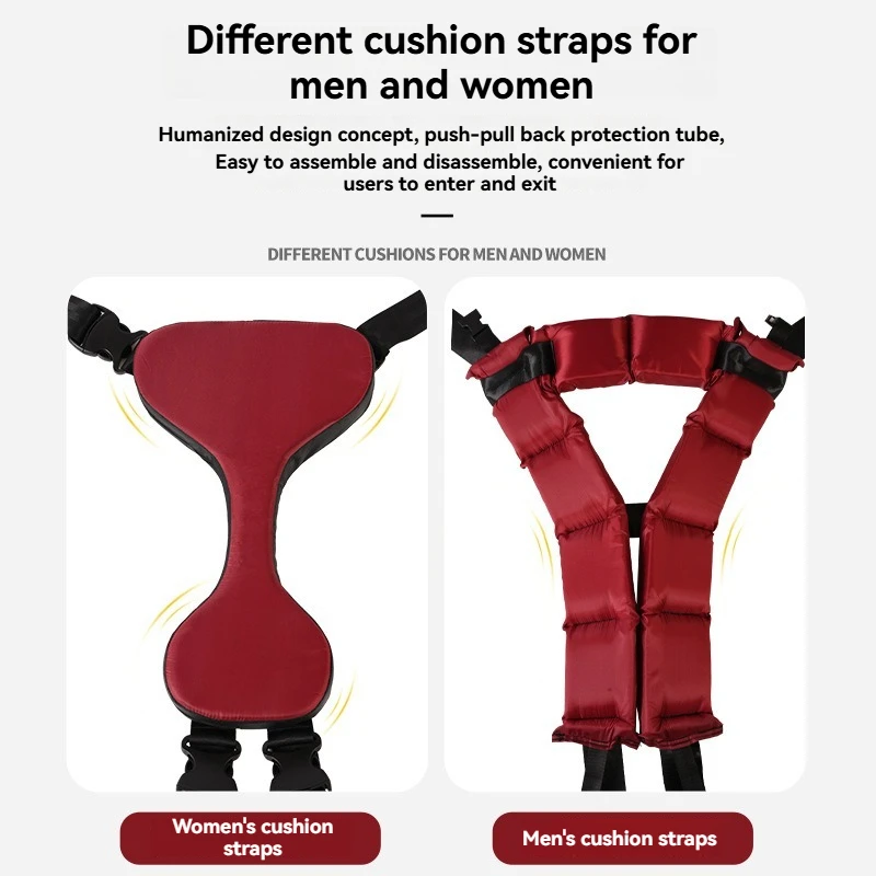 8-Wheel Adult Rehabilitation Walking Aid - Standing Frame Walking Assist for Elderly Individuals with Hemiplegia (Red Model)