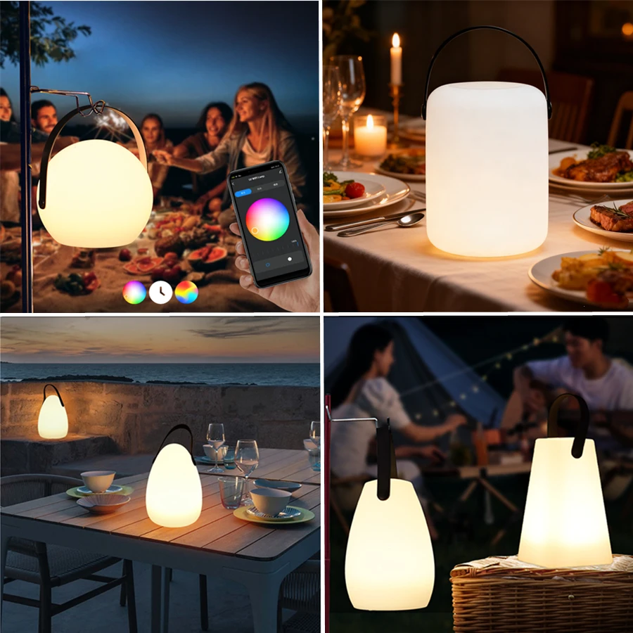 Party Camping Colorful Portable Tuya APP Remote Control RGB LED Outdoor Waterproof Book Lamp Atmosphere Light Decoration Light