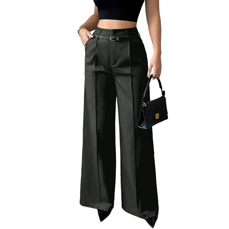 

Loose Summer Drape Thin Wide-leg Trousers Women's Formal Wear High-end Straight-leg Drape High-waisted Casual Trousers Women's