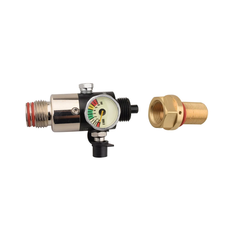 HPA Scuba Air Tank Pressure Regulator Adjustable 0-1800PSI Gas Filling Adapter Regulating Valve For Compressor Aquarium Fittings