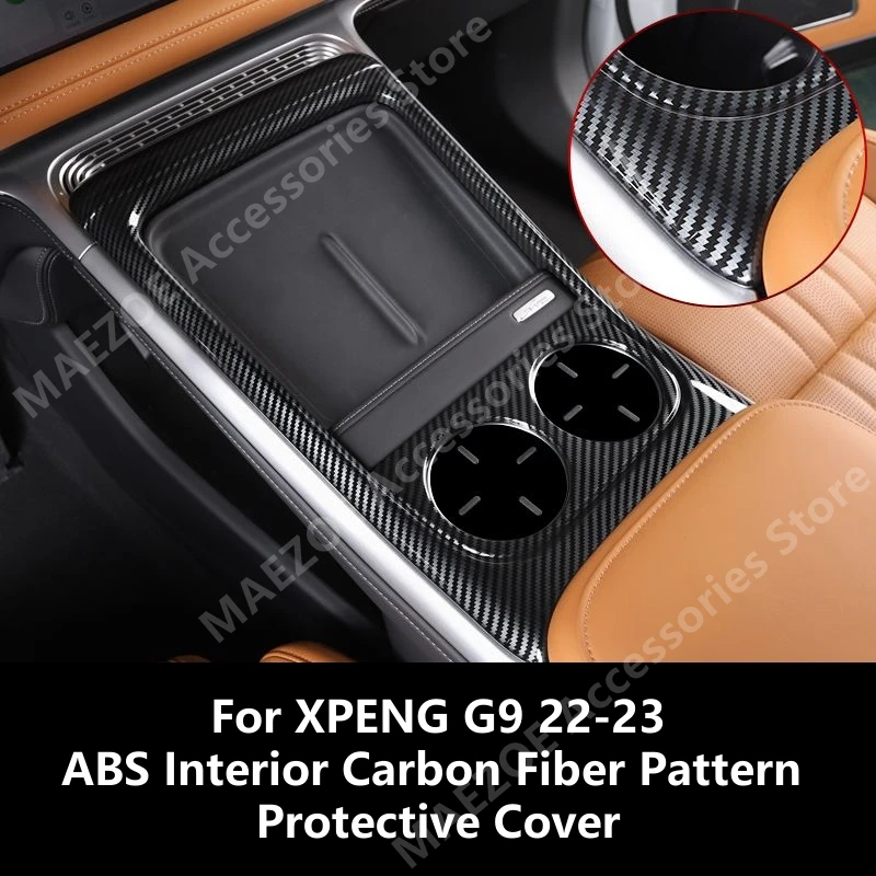 

For XPENG G9 22-23 ABS Interior Carbon Fiber Pattern Protective Cover,Car Interior Decoration Modification Accessories