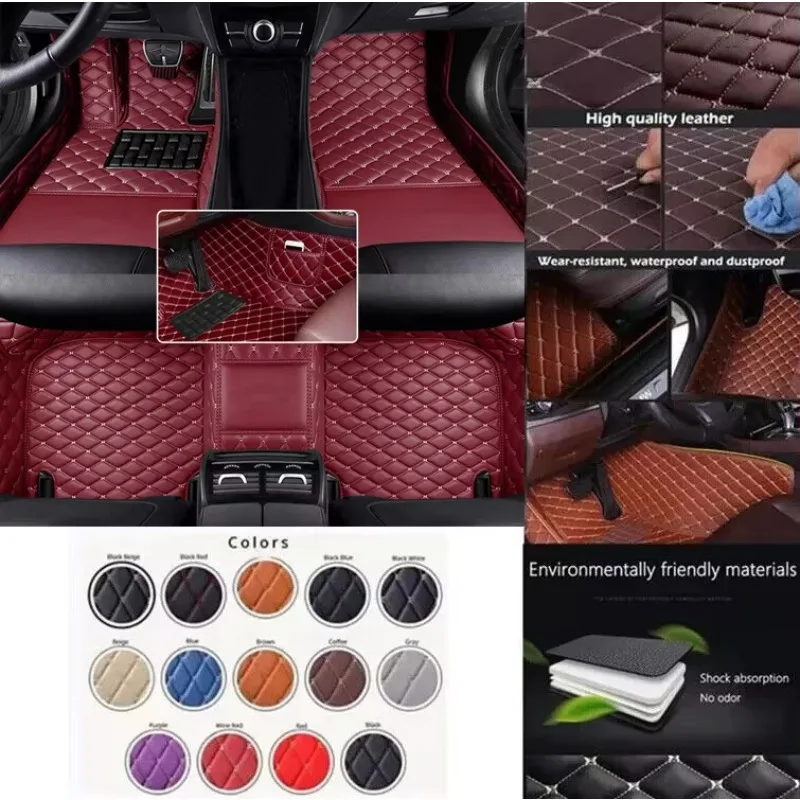 3D PU-leather Waterproof Custom Car Floor Mats For Cadillac CTS Auto Carpets Coche Accessorie Liners