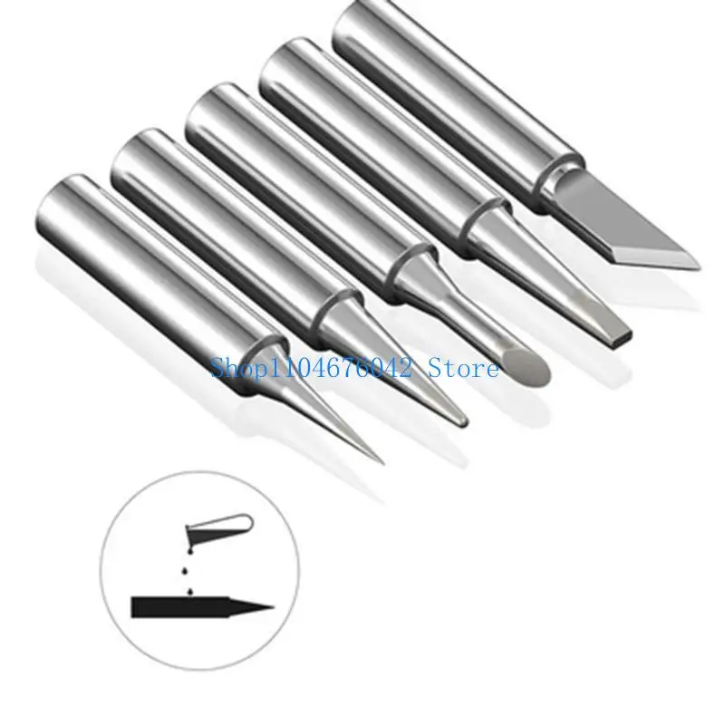 900M Internal Heating Type 5 Pcs Set Thermostatic Soldering Iron Tip Kit For Soldering Station B+2.2K+2.4D+3C+I