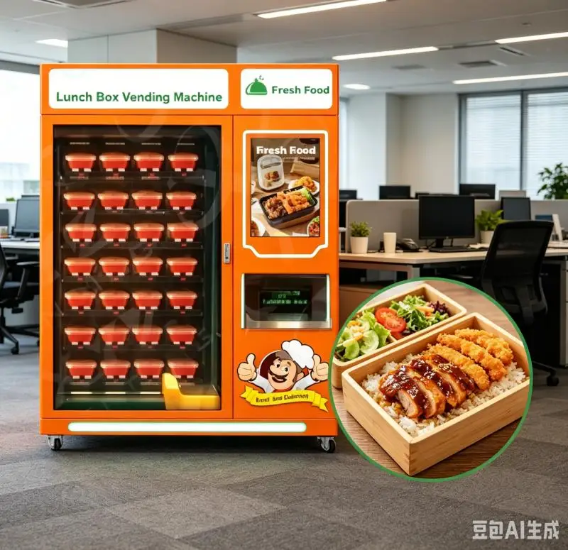 Automatic Microwave Heating Smart Hot Food Dispenser Fast Food Vending Machine for Meals Customized