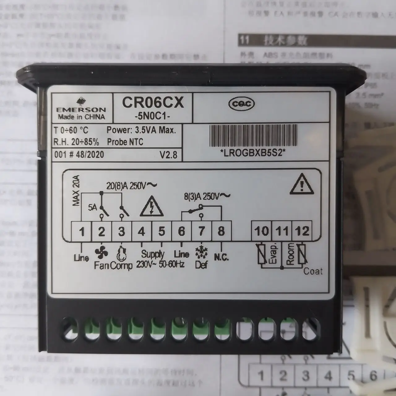 

EMERSON CR06CX Thermostat CR06CX-5N0C1