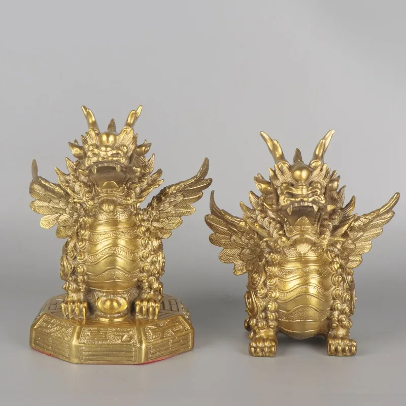 , Eight-Trigram , Flying Qilin, Home And Office Copper Craft Ornament
