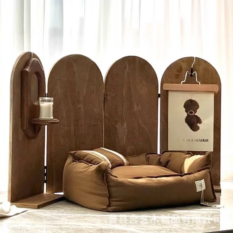 

Nordic style wooden screen children's room partition decoration background board Studio decoration folding partition photogra