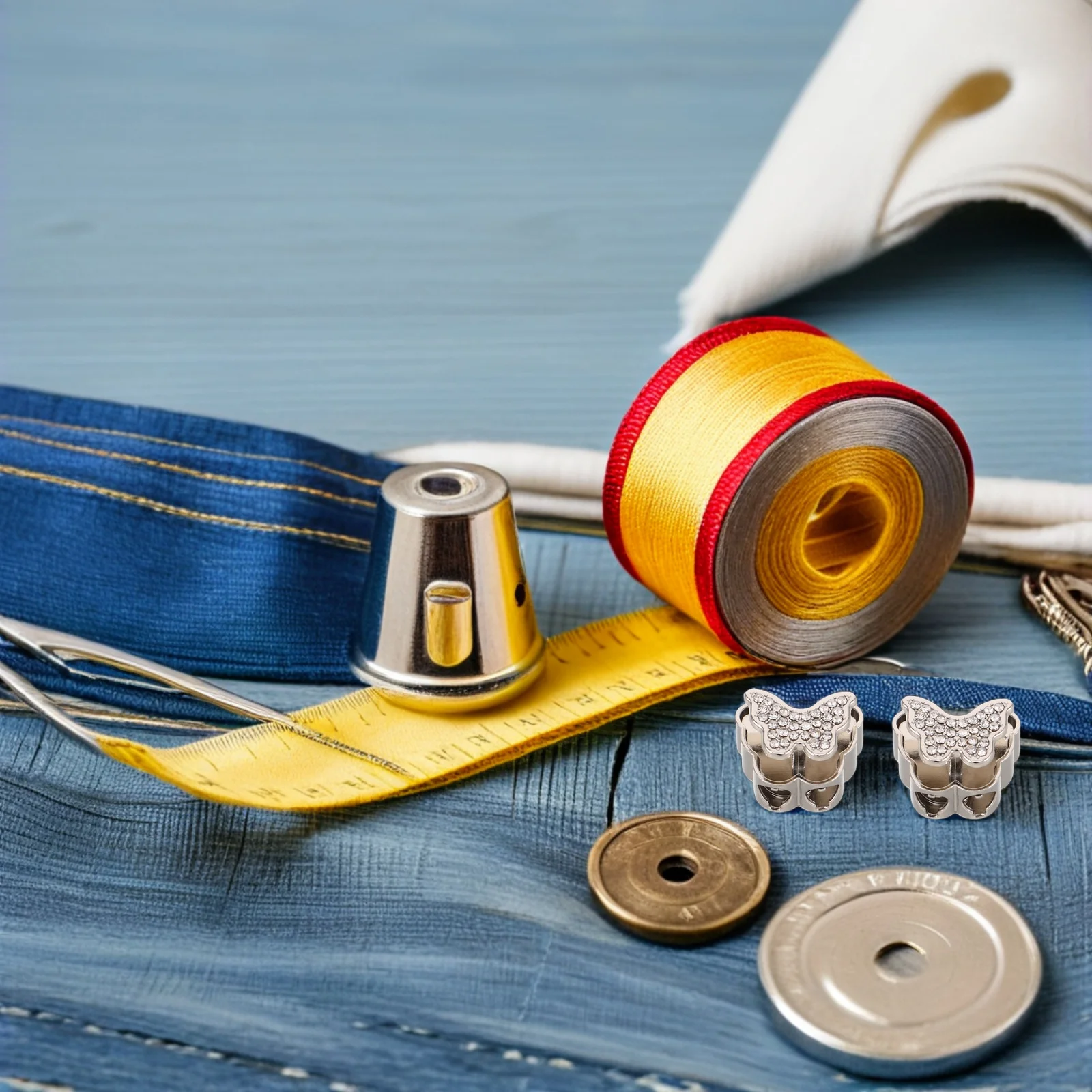 

20Pcs Keyword Metal Butterfly Cord Lock Buckle Adjustable Drawstring Stopper Fastener for Down Jacket Parka