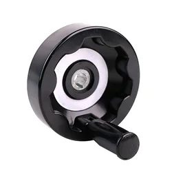 Plastic Handwheel 10-20cm Alloy Folding Lathe Milling Machine Inside Ripple Hand Wheel with Rotating Handle Machine Accessories