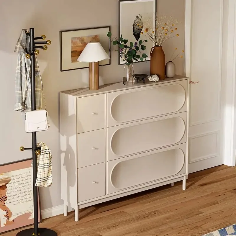 

Wooden Designer Shoe Cabinet Organizer Storage Creative Shelves Lounge Decoration Shoe Shelf Vertical Muebles Salon Furniture