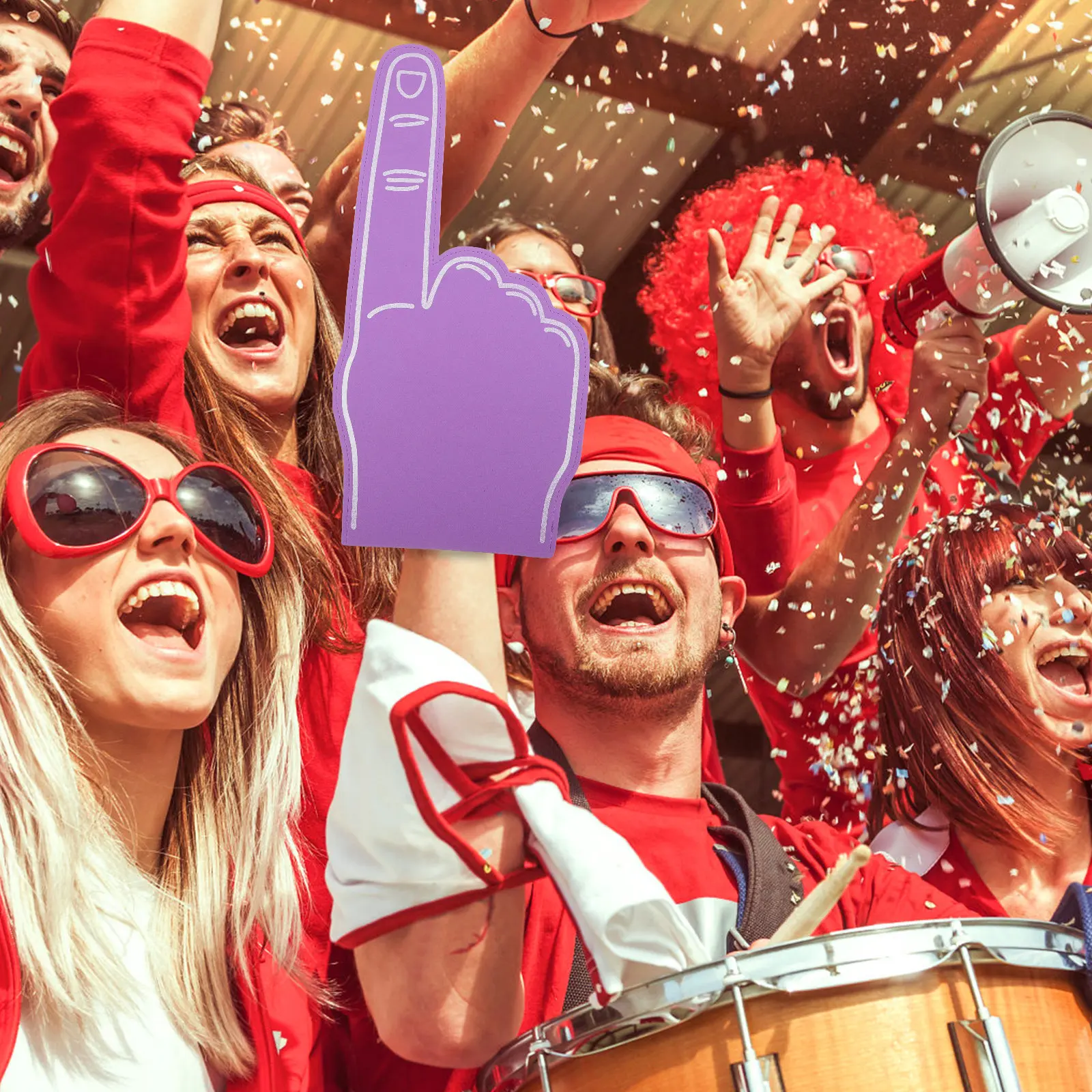 

3Pcs Foam Fingers Cheerleading Props Reusable Sports Event Cheer Accessories Lightweight Comfortable Noise Maker for Soccer