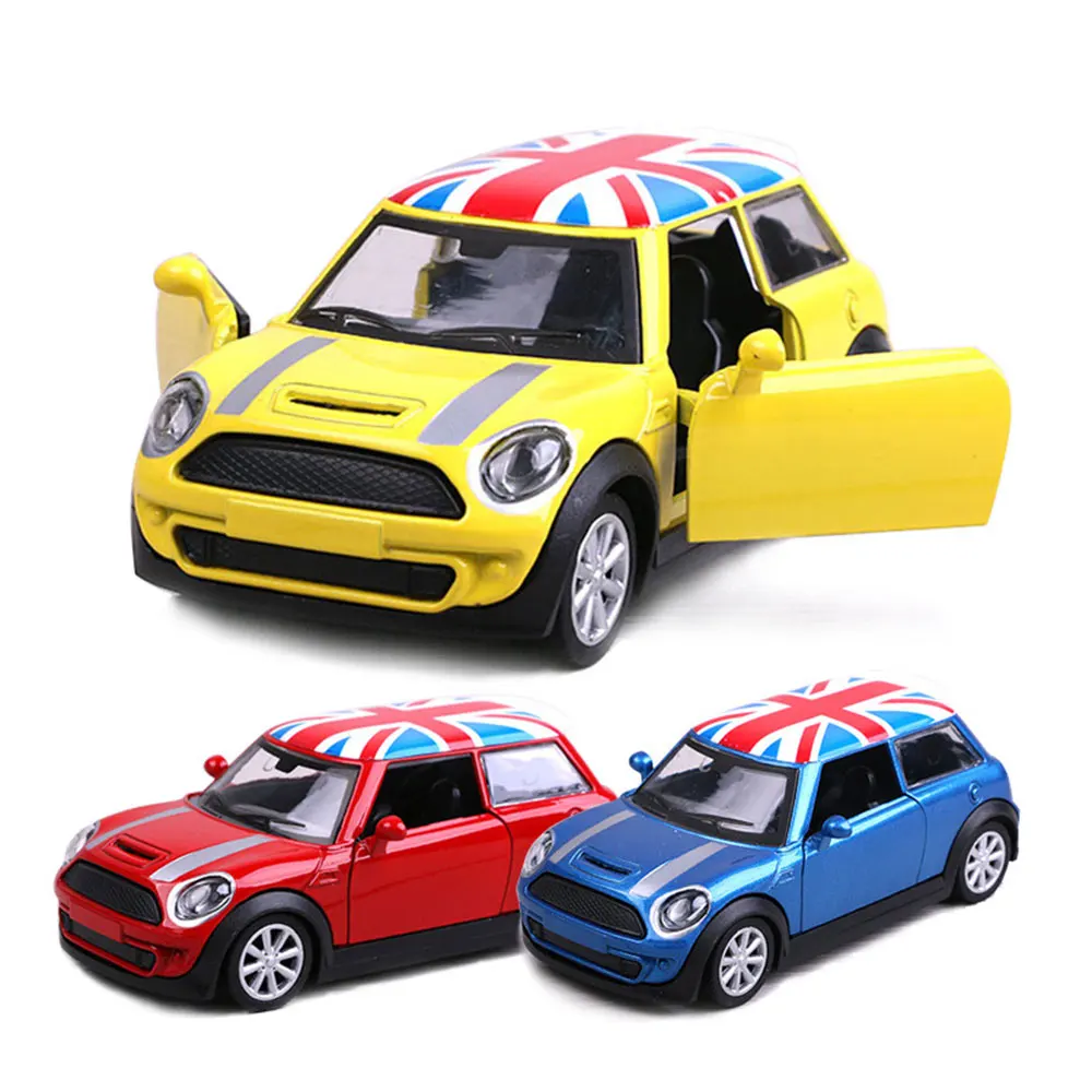 1:32 Alloy For Mini Cooper UK Flag Car Model Decoration Ornaments Diecast Collectible Car Toy Vehicle Ornament Souvenir Gifts