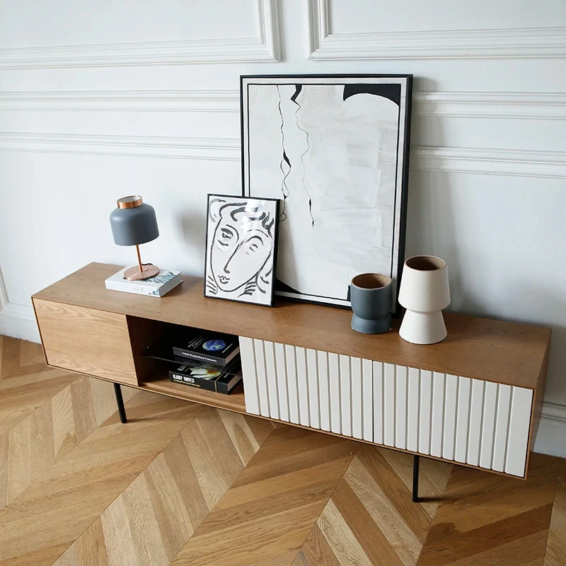 

Nordic Italy Simple Modern Living Room TV Cabinet Audiovisual Cabinet Light Luxury Small Apartment Locker living room furniture
