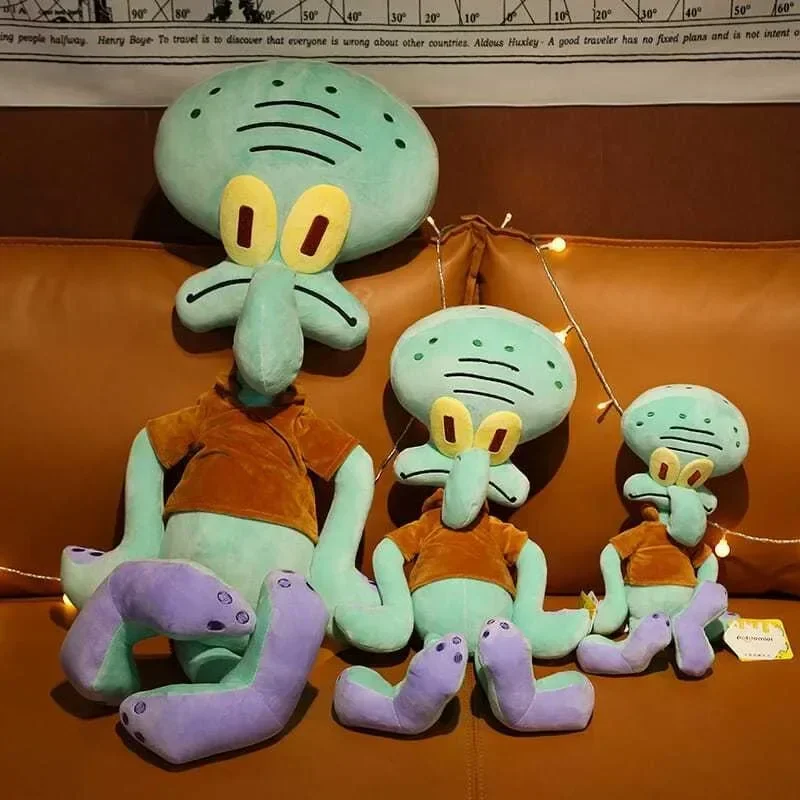 90CM Super Big Size SpongeBob SquarePants Squidward Tentacles Doll Stuffed Animal Pillow Home Decoration Children's Holiday Gift