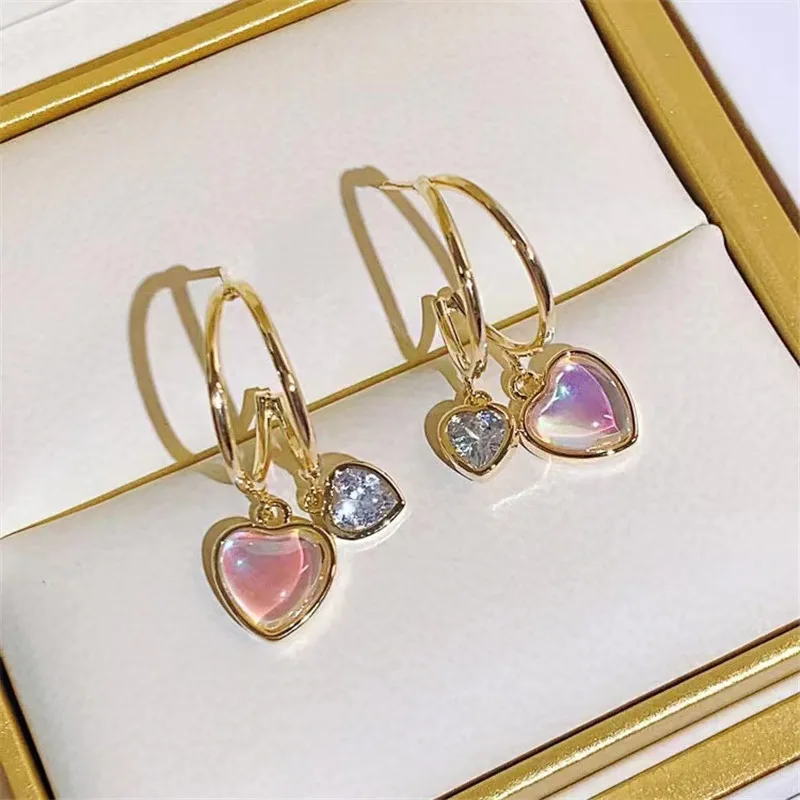 

New Fashion Trend Unique Design Symphony Mermaid Ji Love C Ring Earrings Ladies Senior Jewelry Couple Birthday Gift Wholesale