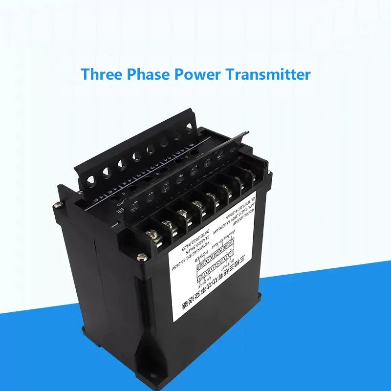 

Three Phase Current Voltage Power Transmitter Active And Reactive Power Calculation Measurement Conversion 4-20mA Isolated 220V