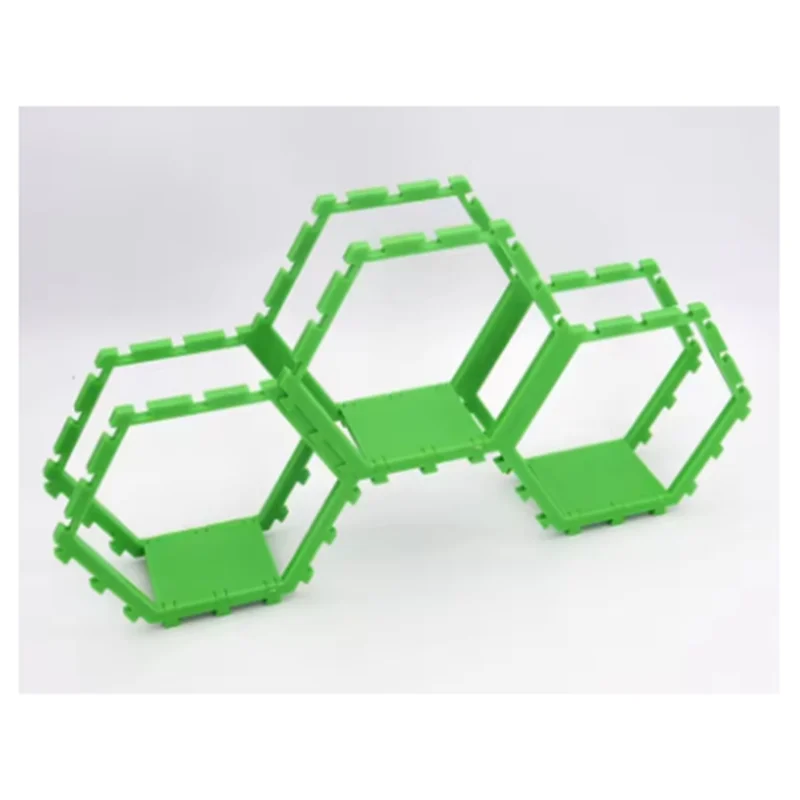 ABSQ-3PCS New Hexagonal Toy Showcase Stand Splicing Honeycomb Storage Rack DIY Toy Storage Tool