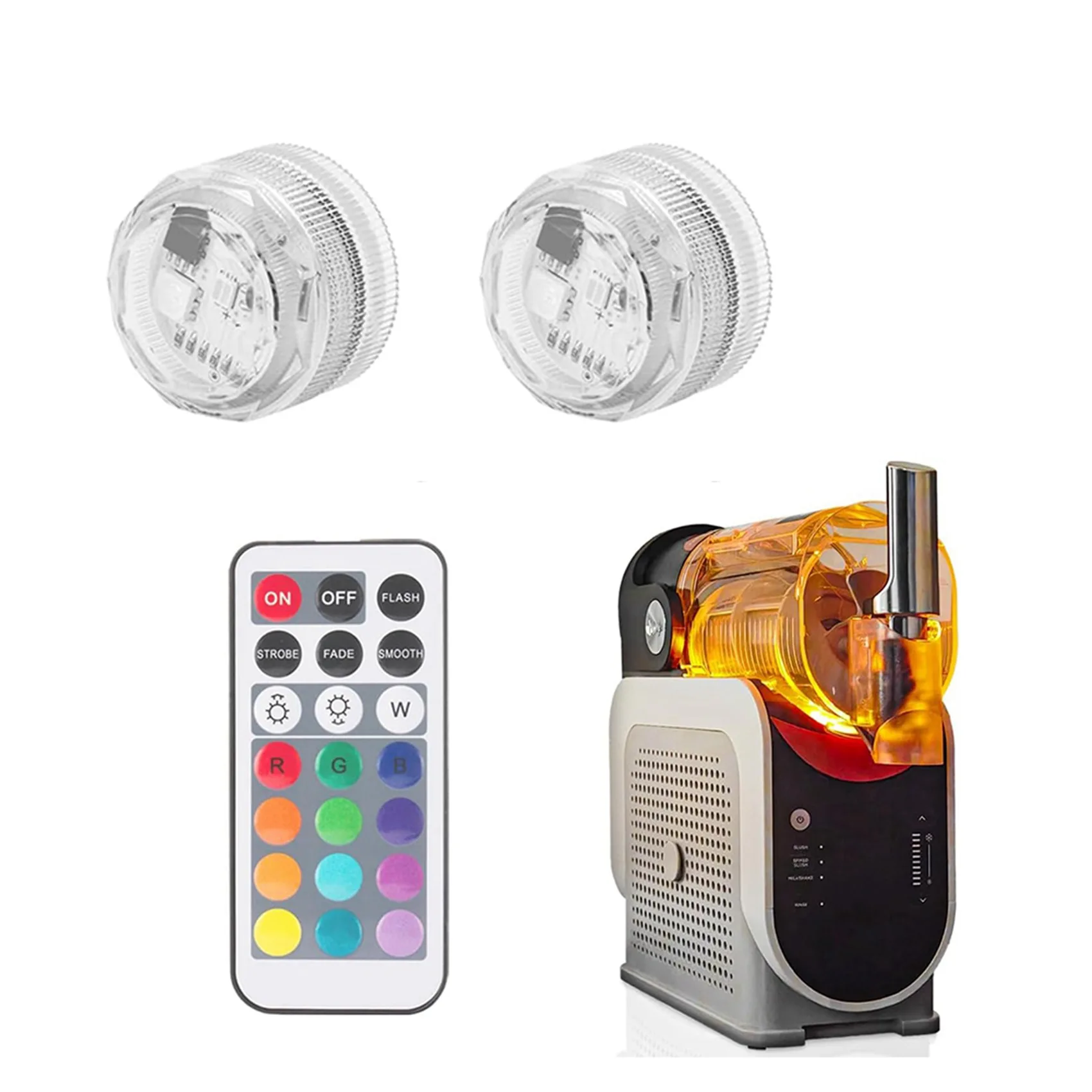 

2026-WISH 4 Pack LED Capsule Lights For Ninja Slushi FS301/FS300 - No Installation, 13 Colors & 4 Modes -Bottle Cap-Sized Design