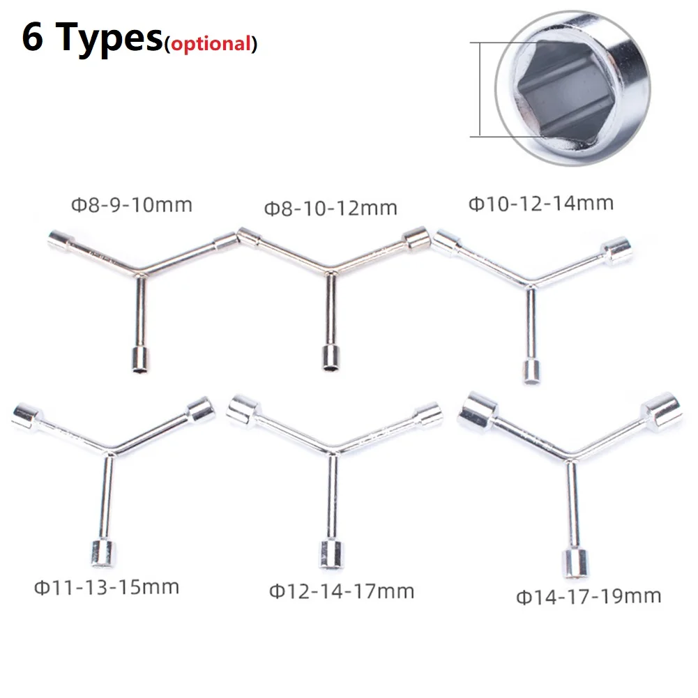 Y tipo chave de soquete soquete acessórios de três pinos hex substituição doméstica triangular para ferramentas para trabalhar madeira