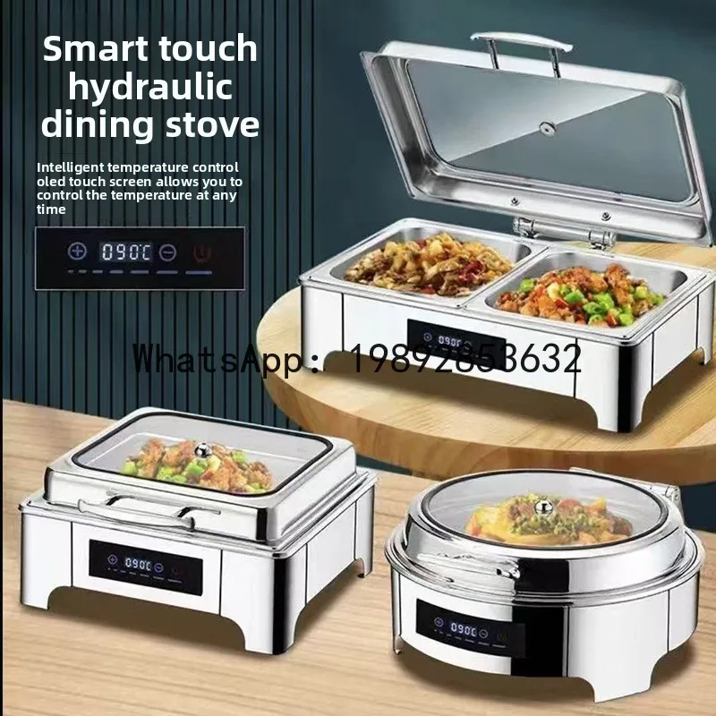 PYJ stainless steel hydraulic cover insulation stove can be seen electric heating breakfast stove insulated pot for commercial