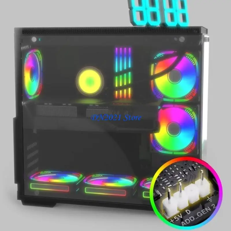 F3KE Stylish Memory Heatsink ARGB Light Easy Installation for Computer Enthusiasts