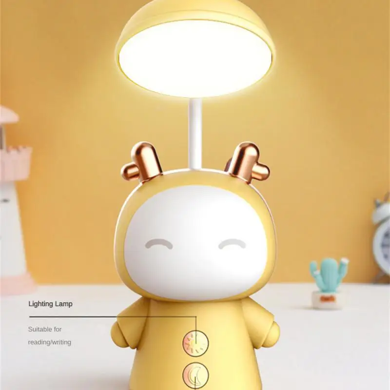 Imagem -04 - Proteção para os Olhos Learning Desk Lamp Cartoon Led Reading Lights Escurecimento Mesa Nightlight Aniversário e Presente de Natal