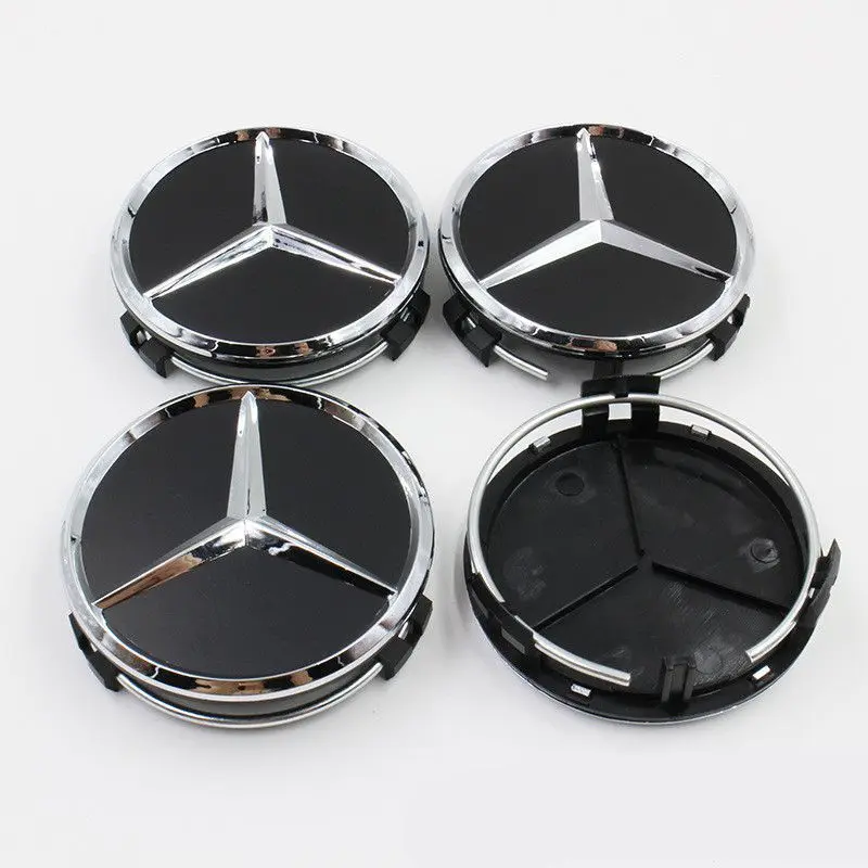 4Pcs 75MM Car Wheel Center Logo Hub Cap For Mercedes Benz W204 C218 A207 C117 CLA CLS E Class W212 S212 X166 W176 W205 W246