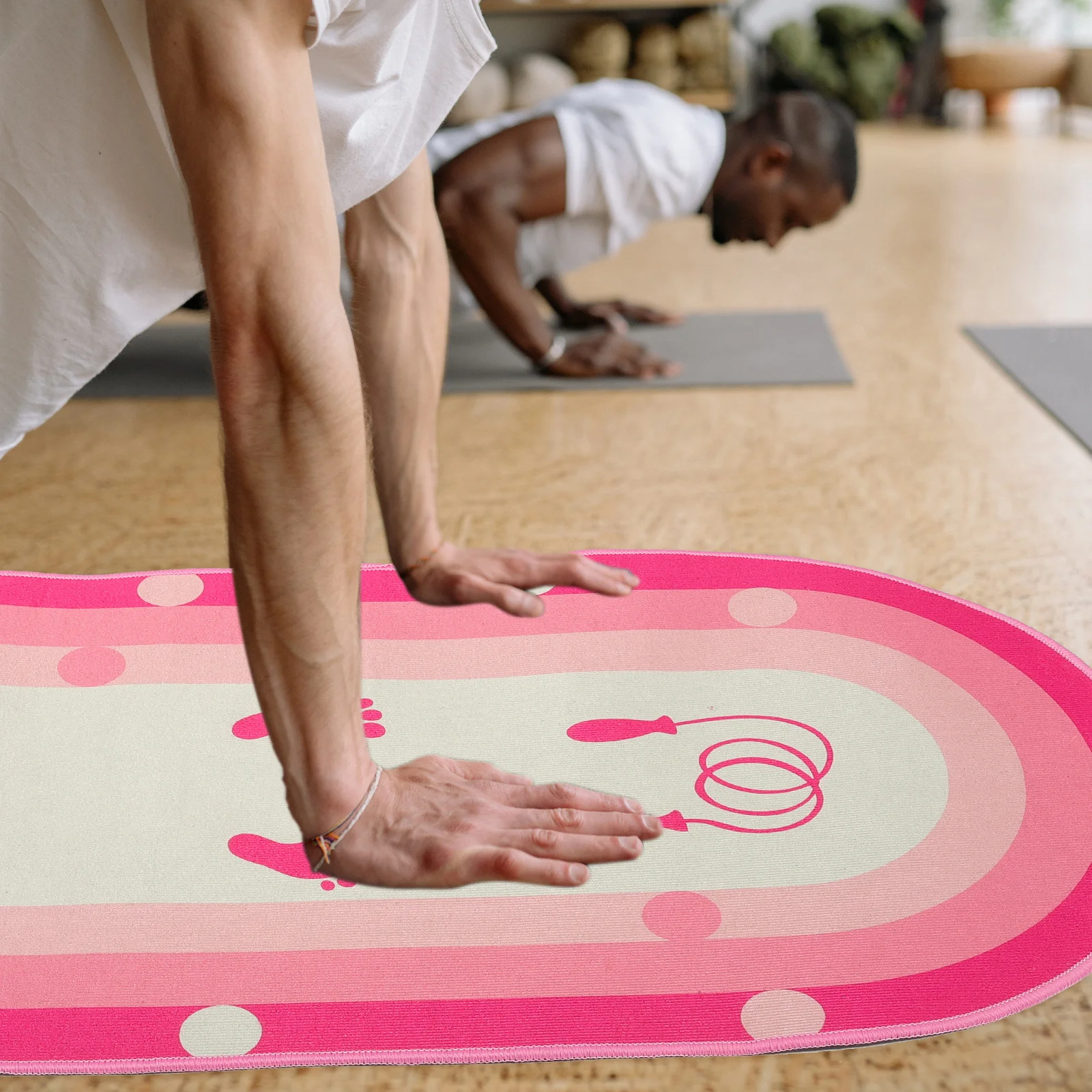 حصيرة حبل القفز المحمولة للتمرين المنزلي، وسادة الطفر العازلة للصوت، متعددة الوظائف، اليوغا، اللياقة البدنية، ممارسة التدريب، حصيرة رياضية