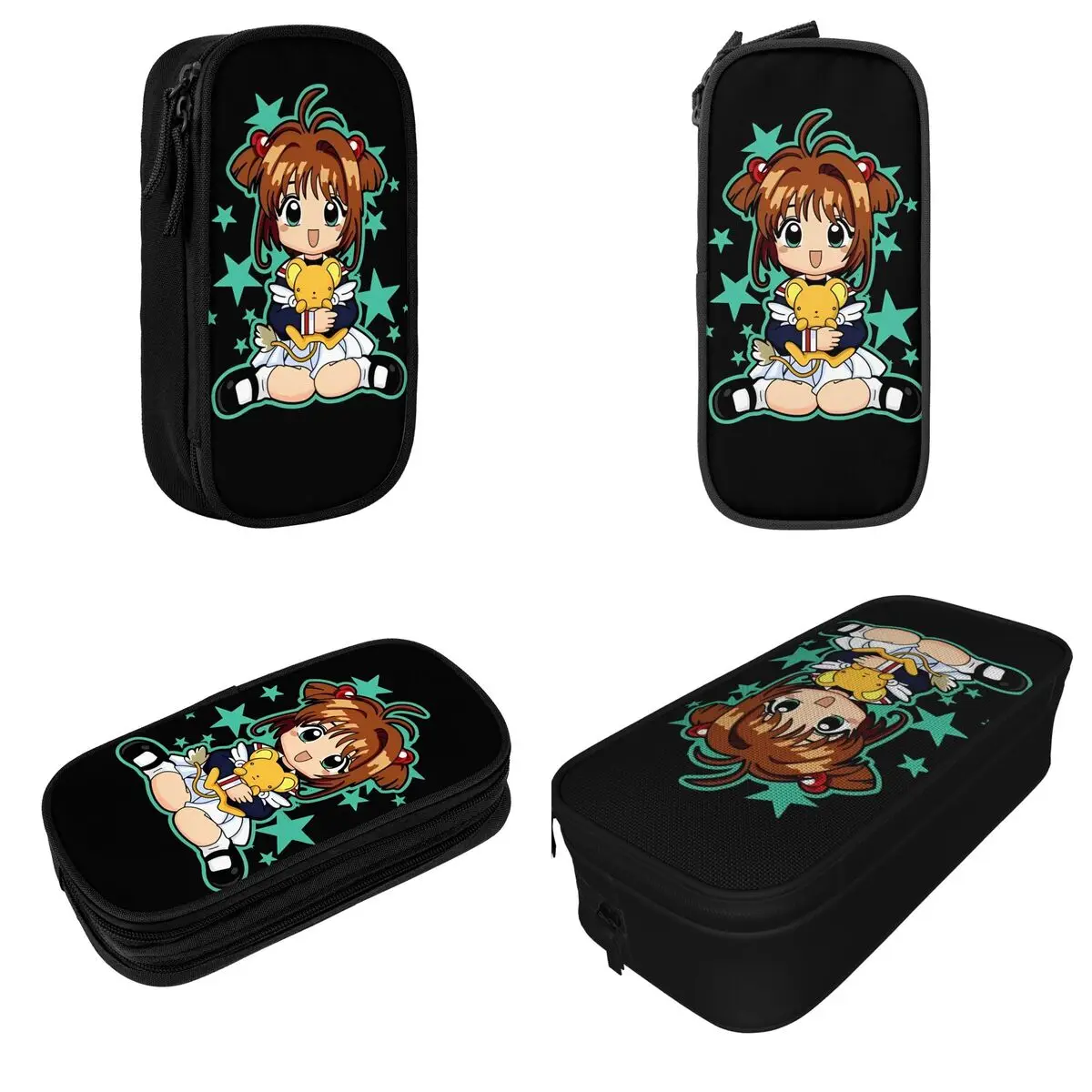 Imagem -02 - Cardcaptor Sakura Classic Pencil Case para Crianças Armazenamento de Caneta Grande Material Escolar Lápis com Zíper