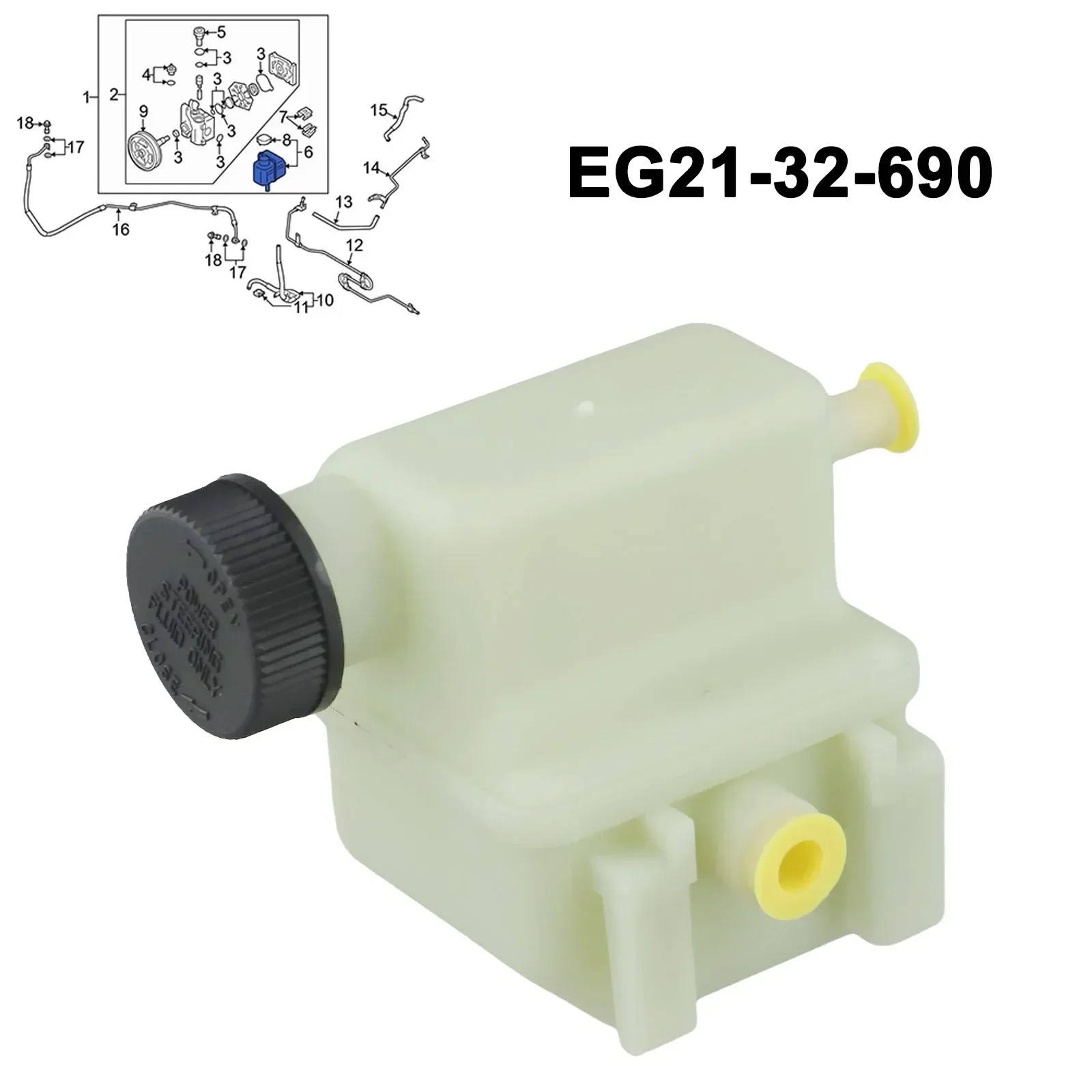 

1pc Car Power Steering Pump Tank For Mazda For CX-7 2007-2012 EG21-32-690 Power Steering Pumps Auto Parts Accessories ABS