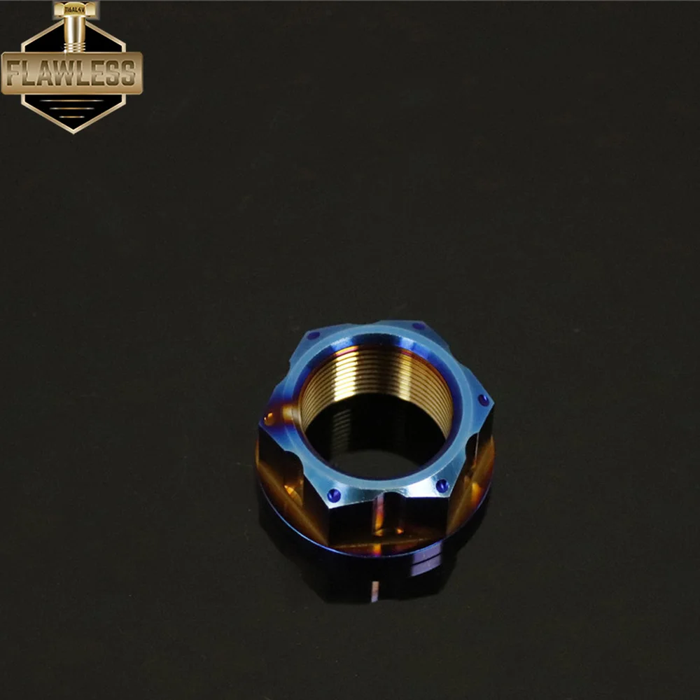 Imagem -04 - Flawsti-eixo Traseiro Porca Swingarm Porca de Titânio para Yamaha Tmax 560 Bmw S1000rr Kawasaki Zx6r Gsx-r1000 M22 M24 M25x1.5 Pitch Gr5