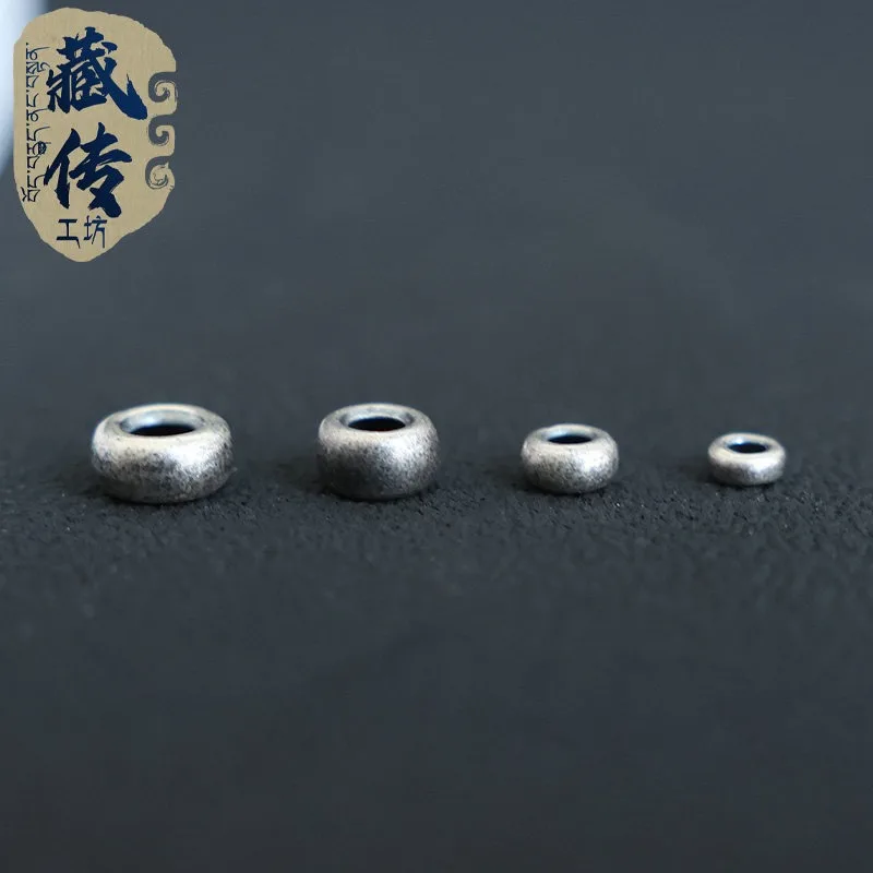 Style S925 Vintage Spacer Bead Abacus Wheel Charm DIY Bracelet Necklace Jewelry Making Accessory Collectible Gift for Men Women
