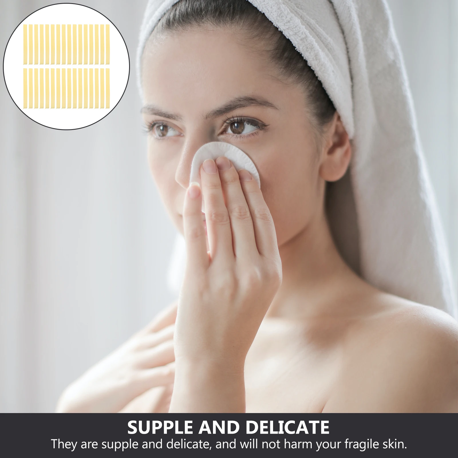 60 stuks gezichtsreiniging diepe reiniging exfoliërende sponzen voor reizen thuis gezichtsverzorging draagbare make-up verwijderingspads