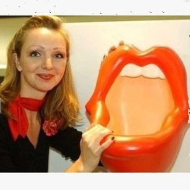 

Red mouth, red lips mouth shaped urinal and urine bag