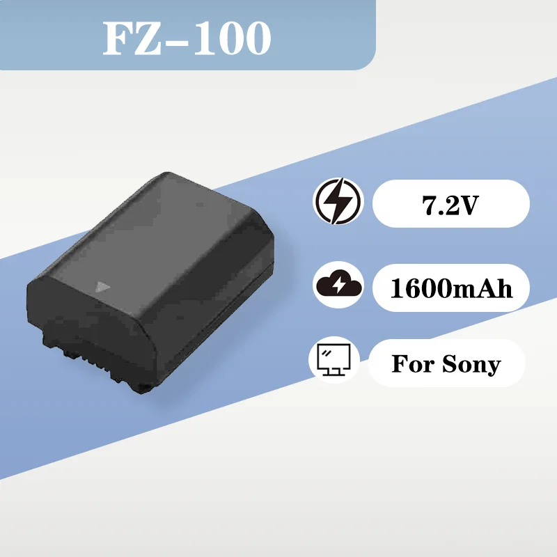 

7.2V 1600mAh Replacement Battery NP FZ100 Compatible ForSony Alpha 1 ZV E1 FX3