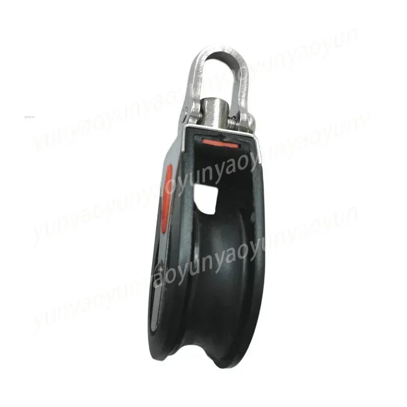 Sailboat Pulley Stainless Steel & Nylon Universal Swivel Sheave for Yacht Boat Soft Rope