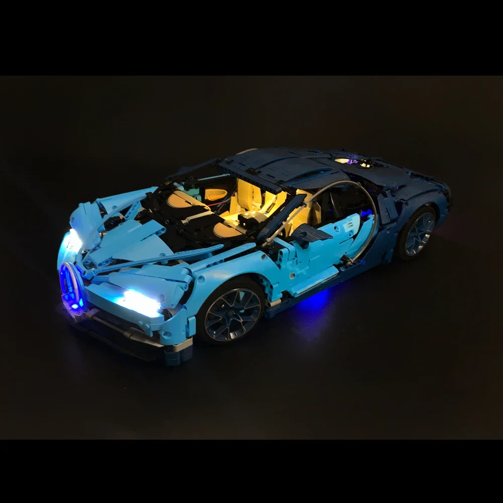 Luz LED Compatible con 42083 Bugatti Chiron, lámpara de bloques de construcción con Control remoto (no incluye bloques de construcción), Gitf de Navidad