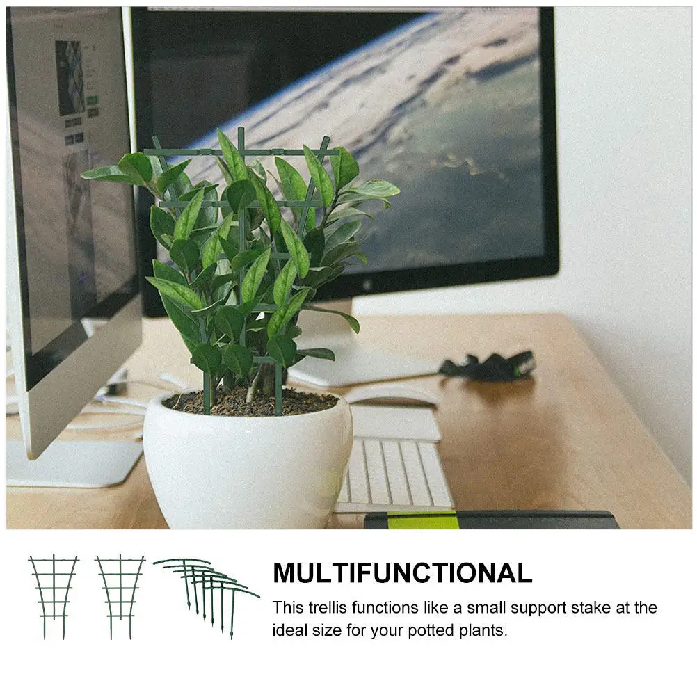 8 Piezas de Soportes de Plástico para Plantas Trepadoras de Jardín, Enredaderas y Casetas para Tomates, Pimientos, Frijoles, Vegetales y Flores