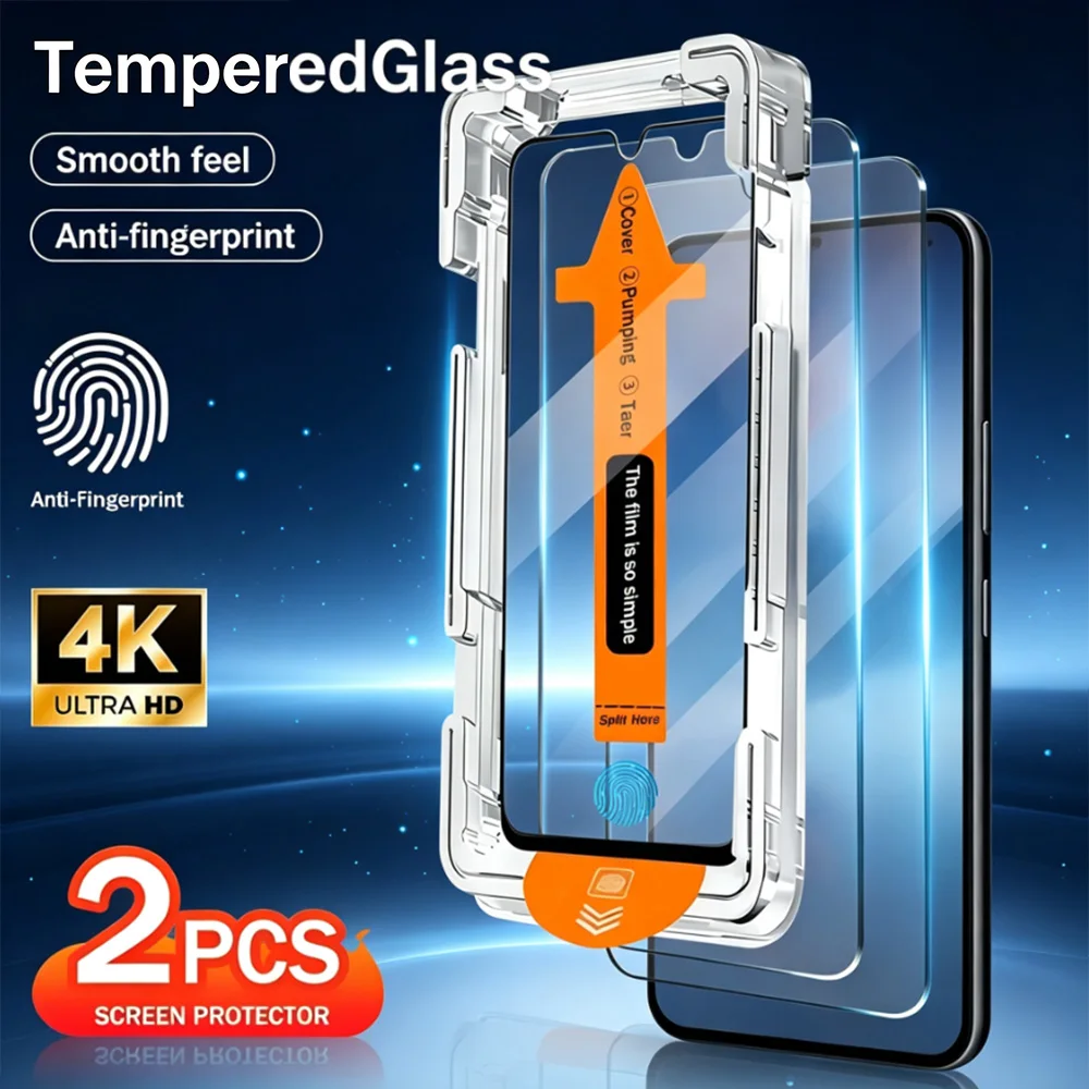 NNBILI 2Pcs For Samsung Galaxy S26  S25 S24 Ultra S23 S22 S21Plus A71 A25 A15 A35 A34 A54 A55 5G Screen Protector Tempered Glass