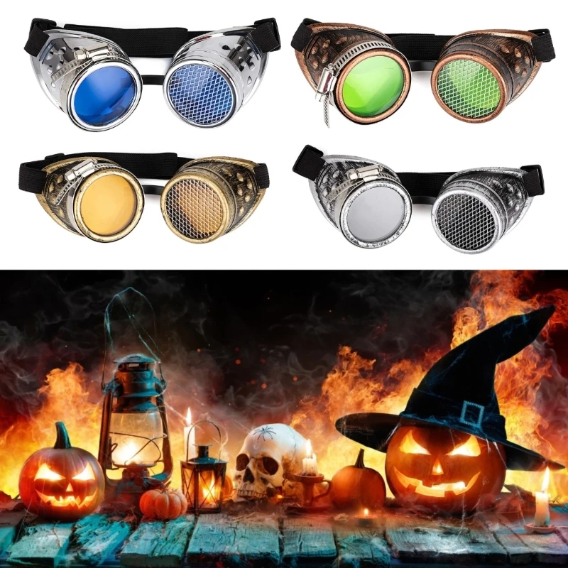

Halloween Glasses Cosplay Costumes Glasses, Mens Steampunk Vintage Sunglasses